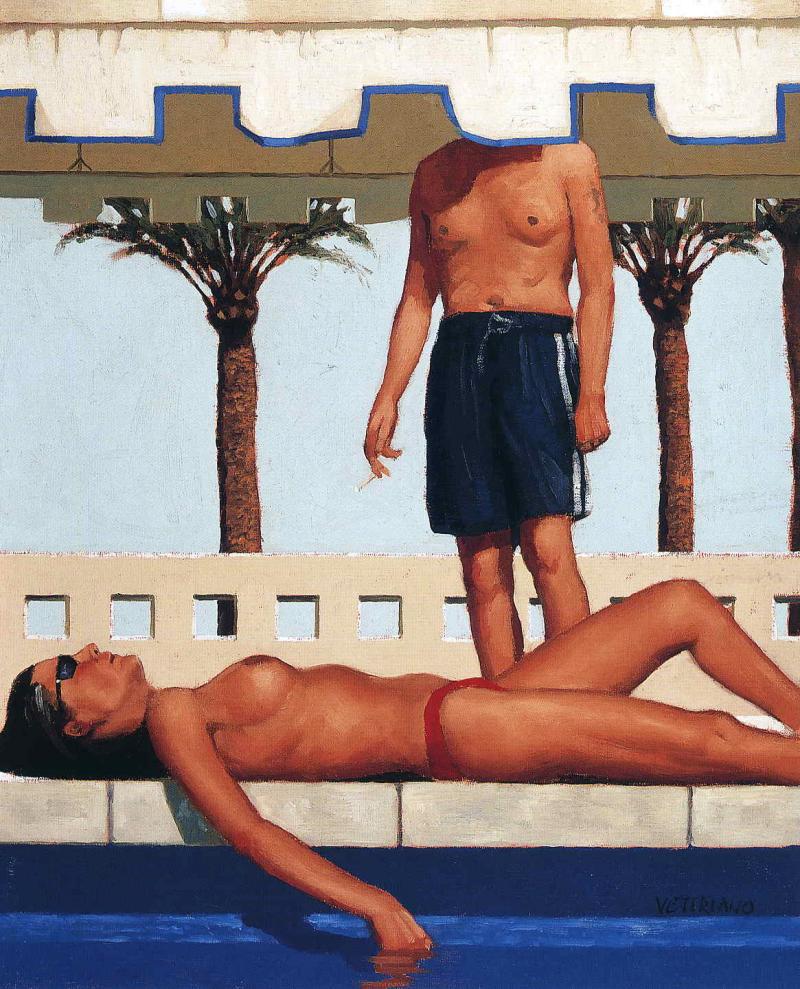 bain de soleil Contemporain Jack Vettriano Peintures à l'huile